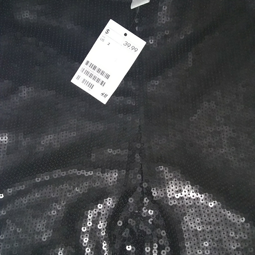 Black sequence pants